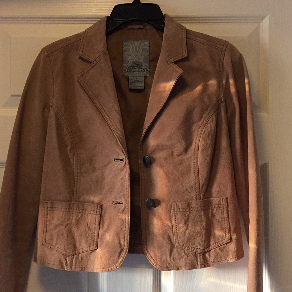 Suede crop jacket